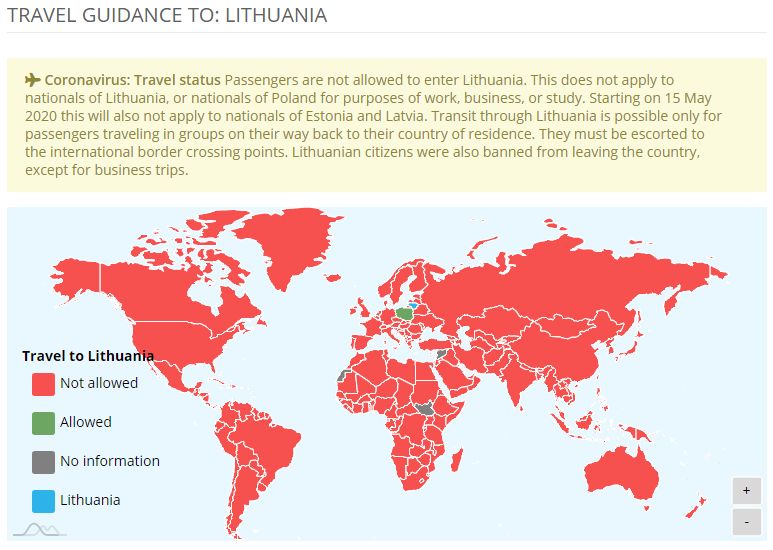 リトアニアに入国できる国